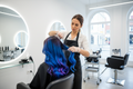 Professional hair coloring service at a beauty salon